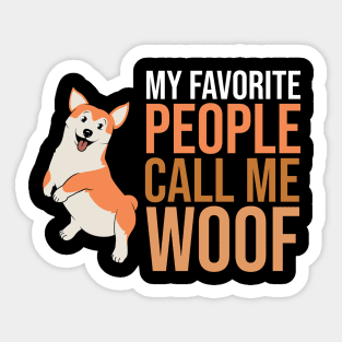 Funny Corgi Lover's Design Sticker